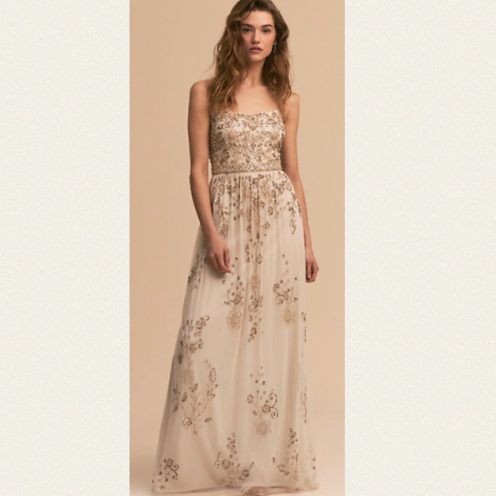 Adrianna Papell BHLDN Mason Beaded Sequin Gown